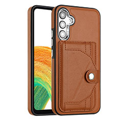 Coque Luxe Cuir Housse Etui YB5 pour Samsung Galaxy A54 5G Marron