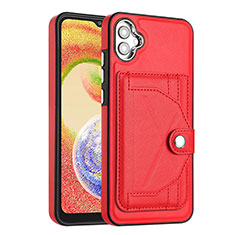 Coque Luxe Cuir Housse Etui YB5 pour Samsung Galaxy M04 Rouge