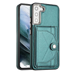 Coque Luxe Cuir Housse Etui YB5 pour Samsung Galaxy S22 5G Vert