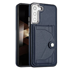 Coque Luxe Cuir Housse Etui YB5 pour Samsung Galaxy S24 5G Bleu