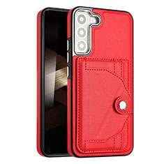 Coque Luxe Cuir Housse Etui YB5 pour Samsung Galaxy S24 Plus 5G Rouge