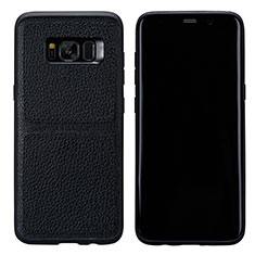 Coque Luxe Cuir Housse L01 pour Samsung Galaxy S8 Noir