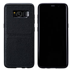 Coque Luxe Cuir Housse L01 pour Samsung Galaxy S8 Plus Noir