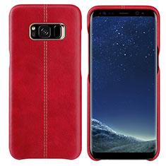 Coque Luxe Cuir Housse L01 pour Samsung Galaxy S8 Rouge