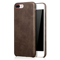 Coque Luxe Cuir Housse L02 pour Apple iPhone 7 Plus Marron