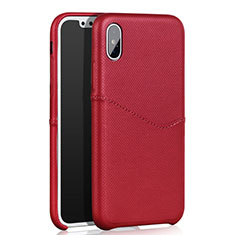 Coque Luxe Cuir Housse L05 pour Apple iPhone Xs Max Rouge