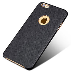 Coque Luxe Cuir Housse pour Apple iPhone 6 Plus Noir