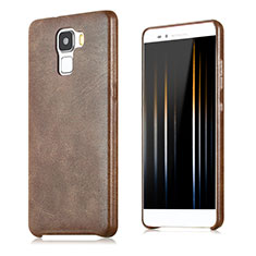 Coque Luxe Cuir Housse pour Huawei Honor 7 Marron