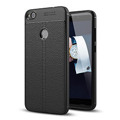 Coque Luxe Cuir Housse pour Huawei P8 Lite (2017) Noir