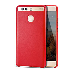 Coque Luxe Cuir Housse pour Huawei P9 Plus Rouge