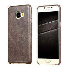 Coque Luxe Cuir Housse pour Samsung Galaxy C7 SM-C7000 Marron