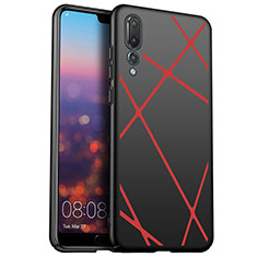 Coque Plastique Housse Etui Rigide Line pour Huawei P20 Pro Rouge