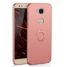 Coque Plastique Housse Etui Rigide Mat avec Support Bague Anneau A01 pour Huawei GR5 Or Rose