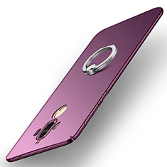 Coque Plastique Housse Etui Rigide Mat avec Support Bague Anneau A01 pour Huawei Mate 9 Violet