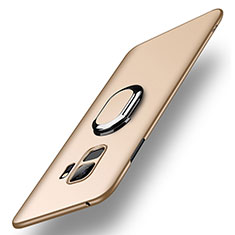 Coque Plastique Housse Etui Rigide Mat avec Support Bague Anneau A01 pour Samsung Galaxy S9 Or