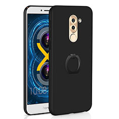 Coque Plastique Housse Etui Rigide Mat avec Support Bague Anneau A02 pour Huawei GR5 (2017) Noir