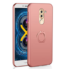 Coque Plastique Housse Etui Rigide Mat avec Support Bague Anneau A02 pour Huawei Mate 9 Lite Or Rose