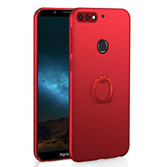 Coque Plastique Housse Etui Rigide Mat avec Support Bague Anneau A03 pour Huawei Enjoy 8 Rouge