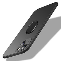 Coque Plastique Housse Etui Rigide Mat avec Support Bague Anneau Aimante Magnetique A01 pour Apple iPhone 13 Noir