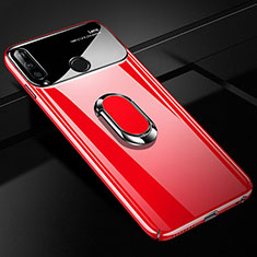Coque Plastique Housse Etui Rigide Mat avec Support Bague Anneau Aimante Magnetique A01 pour Huawei Enjoy 10 Plus Rouge