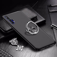 Coque Plastique Housse Etui Rigide Mat avec Support Bague Anneau Aimante Magnetique A01 pour Huawei Honor 20 Pro Noir