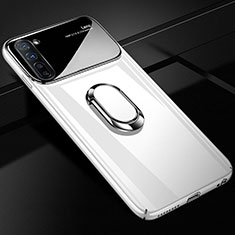 Coque Plastique Housse Etui Rigide Mat avec Support Bague Anneau Aimante Magnetique A01 pour Oppo K7 5G Blanc