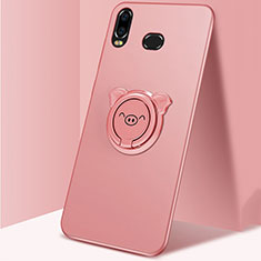 Coque Plastique Housse Etui Rigide Mat avec Support Bague Anneau Aimante Magnetique A01 pour Samsung Galaxy A6s Or Rose