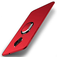 Coque Plastique Housse Etui Rigide Mat avec Support Bague Anneau Aimante Magnetique A01 pour Vivo S1 Pro Rouge