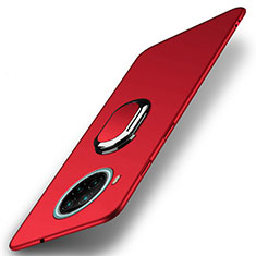 Coque Plastique Housse Etui Rigide Mat avec Support Bague Anneau Aimante Magnetique A01 pour Xiaomi Mi 10T Lite 5G Rouge