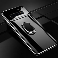 Coque Plastique Housse Etui Rigide Mat avec Support Bague Anneau Aimante Magnetique A02 pour Samsung Galaxy S10 5G Noir