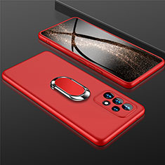 Coque Plastique Housse Etui Rigide Mat avec Support Bague Anneau Aimante Magnetique GK1 pour Samsung Galaxy A53 5G Rouge
