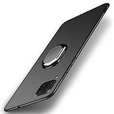 Coque Plastique Housse Etui Rigide Mat avec Support Bague Anneau Aimante Magnetique P01 pour Huawei Nova 6 SE Noir