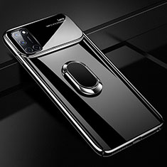 Coque Plastique Housse Etui Rigide Mat avec Support Bague Anneau Aimante Magnetique P01 pour Oppo A72 Noir