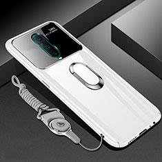 Coque Plastique Housse Etui Rigide Mat avec Support Bague Anneau Aimante Magnetique P01 pour Oppo R17 Pro Blanc