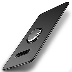 Coque Plastique Housse Etui Rigide Mat avec Support Bague Anneau Aimante Magnetique P02 pour Samsung Galaxy S10 5G Noir