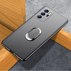Coque Plastique Housse Etui Rigide Mat avec Support Bague Anneau Aimante Magnetique pour Xiaomi Redmi Note 10 5G Noir