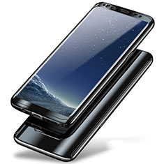 Coque Plastique Mat Protection Integrale 360 Degres Avant et Arriere Etui Housse A01 pour Samsung Galaxy Note 8 Duos N950F Noir