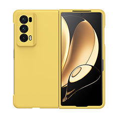 Coque Plastique Mat Protection Integrale 360 Degres Avant et Arriere Etui Housse BH1 pour Huawei Honor Magic V2 Ultimate 5G Jaune