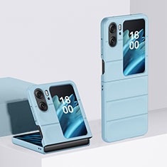 Coque Plastique Mat Protection Integrale 360 Degres Avant et Arriere Etui Housse BH1 pour Oppo Find N2 Flip 5G Bleu Ciel