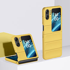 Coque Plastique Mat Protection Integrale 360 Degres Avant et Arriere Etui Housse BH1 pour Oppo Find N2 Flip 5G Jaune