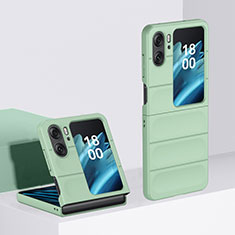 Coque Plastique Mat Protection Integrale 360 Degres Avant et Arriere Etui Housse BH1 pour Oppo Find N2 Flip 5G Pastel Vert