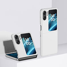 Coque Plastique Mat Protection Integrale 360 Degres Avant et Arriere Etui Housse BH2 pour Oppo Find N2 Flip 5G Blanc