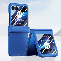 Coque Plastique Mat Protection Integrale 360 Degres Avant et Arriere Etui Housse BH3 pour Motorola Moto Razr 40 Ultra 5G Bleu