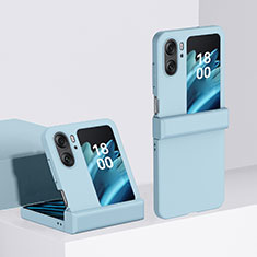 Coque Plastique Mat Protection Integrale 360 Degres Avant et Arriere Etui Housse BH3 pour Oppo Find N2 Flip 5G Bleu Ciel