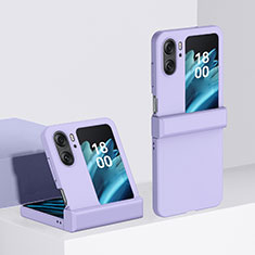 Coque Plastique Mat Protection Integrale 360 Degres Avant et Arriere Etui Housse BH3 pour Oppo Find N2 Flip 5G Violet