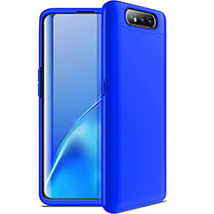Coque Plastique Mat Protection Integrale 360 Degres Avant et Arriere Etui Housse C01 pour Samsung Galaxy A90 4G Bleu
