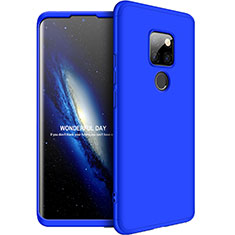 Coque Plastique Mat Protection Integrale 360 Degres Avant et Arriere Etui Housse F01 pour Huawei Mate 20 Bleu