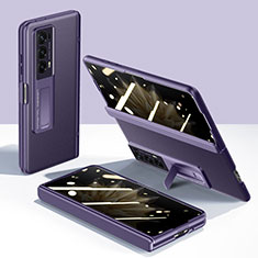 Coque Plastique Mat Protection Integrale 360 Degres Avant et Arriere Etui Housse GK5 pour Huawei Honor Magic V2 5G Violet