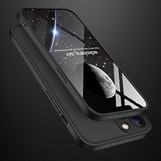 Coque Plastique Mat Protection Integrale 360 Degres Avant et Arriere Etui Housse M01 pour Apple iPhone 14 Pro Max Noir