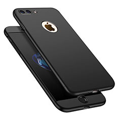 Coque Plastique Mat Protection Integrale 360 Degres Avant et Arriere Etui Housse M01 pour Apple iPhone 7 Plus Noir